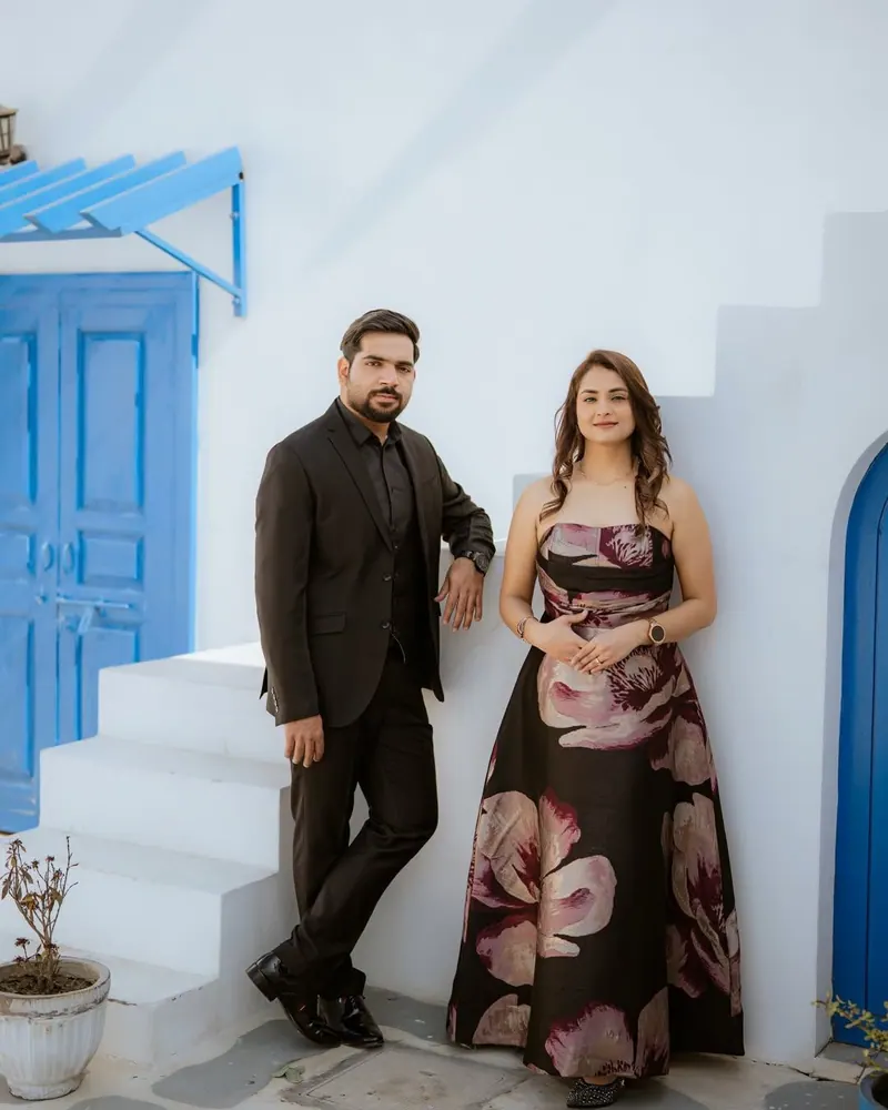 Blue door, photographed by Drishti Weddings