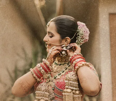 Wedding bridal photograph 1 from a Drishti Weddings shoot